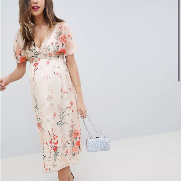 Maternity Dress Floral by ASOS / QUEEN B - Picture 2 of 5
